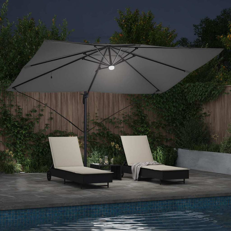 vidaXL Cantilever Roma Napernyő Antracit és fekete 352 x 251 x 265 cm
