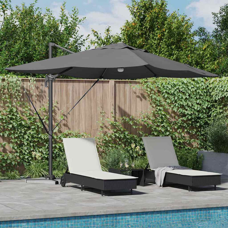 vidaXL Cantilever Roma Napernyő Antracit és fekete 352 x 251 x 265 cm