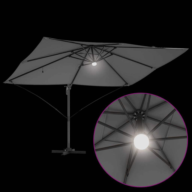 vidaXL Cantilever Roma Napernyő Antracit és fekete 352 x 251 x 265 cm