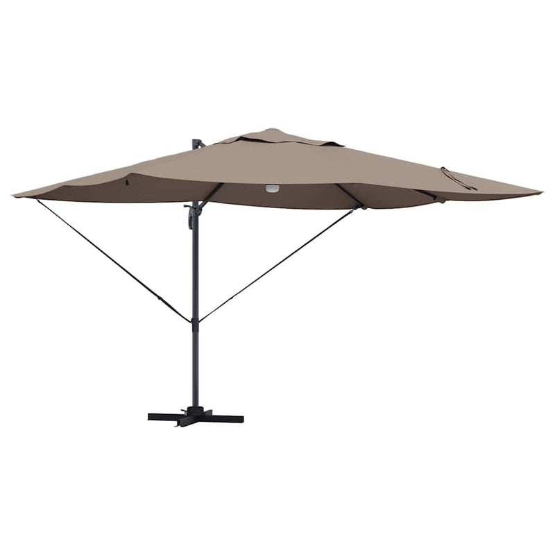 vidaXL Cantilever Roma Napernyő Taupe és Fekete 352 x 251 x 265 cm