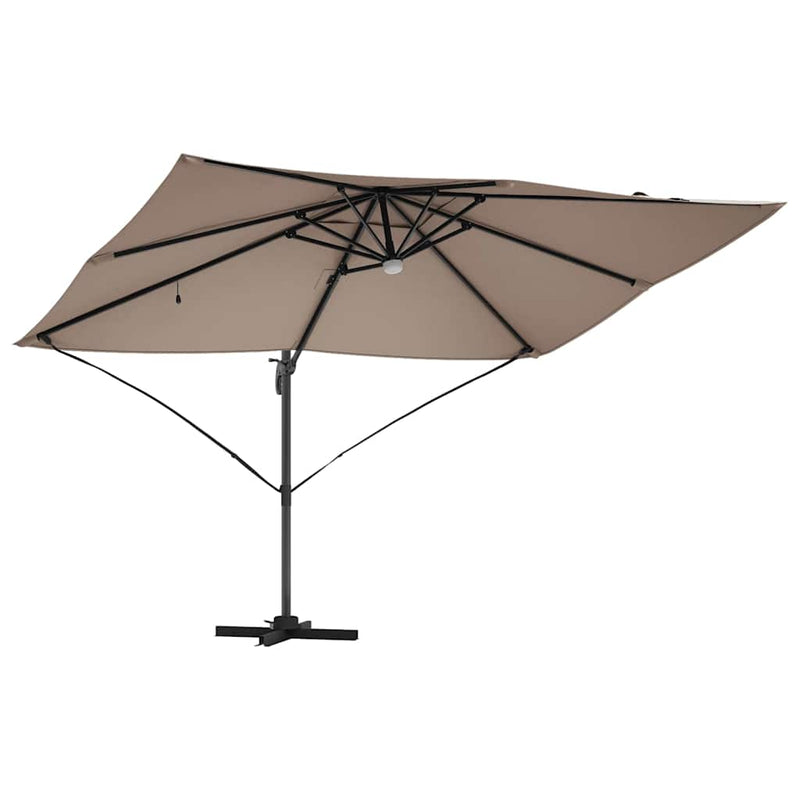 vidaXL Cantilever Roma Napernyő Taupe és Fekete 352 x 251 x 265 cm