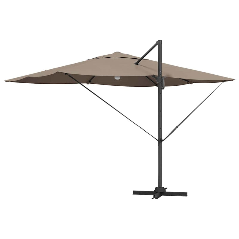 vidaXL Cantilever Roma Napernyő Taupe és Fekete 352 x 251 x 265 cm