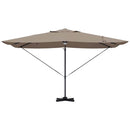 vidaXL Cantilever Roma Napernyő Taupe és Fekete 352 x 251 x 265 cm