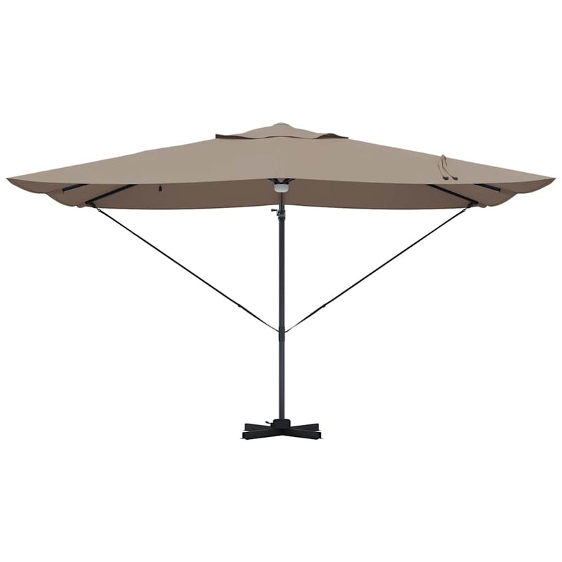 vidaXL Cantilever Roma Napernyő Taupe és Fekete 352 x 251 x 265 cm