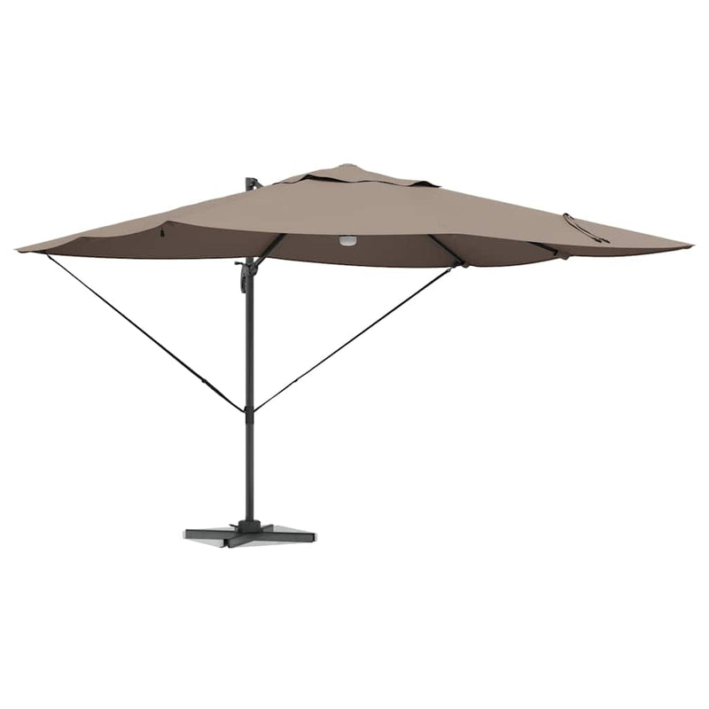 vidaXL Cantilever Roma Napernyő Taupe és Fekete 352 x 251 x 265 cm