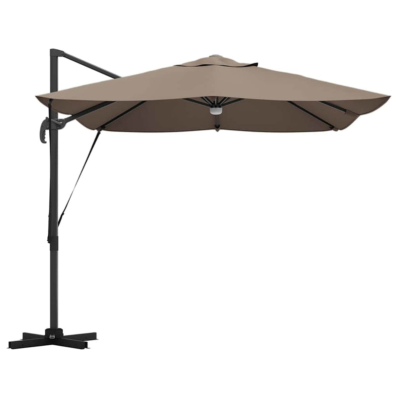 vidaXL Cantilever Roma Napernyő Taupe és Fekete 352 x 251 x 265 cm