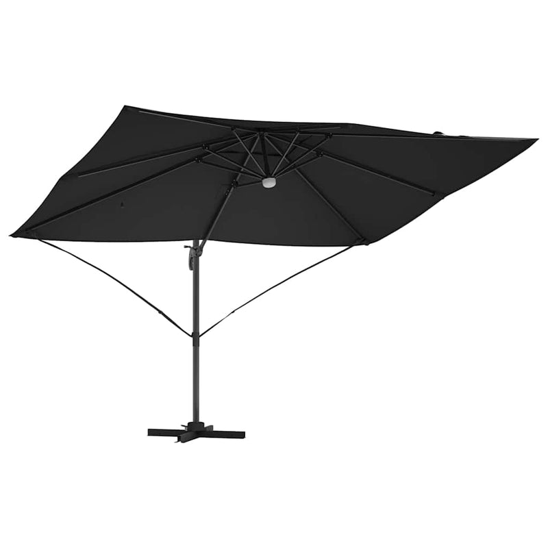 vidaXL Cantilever Roma Napernyő Fekete és fekete 352 x 251 x 265 cm