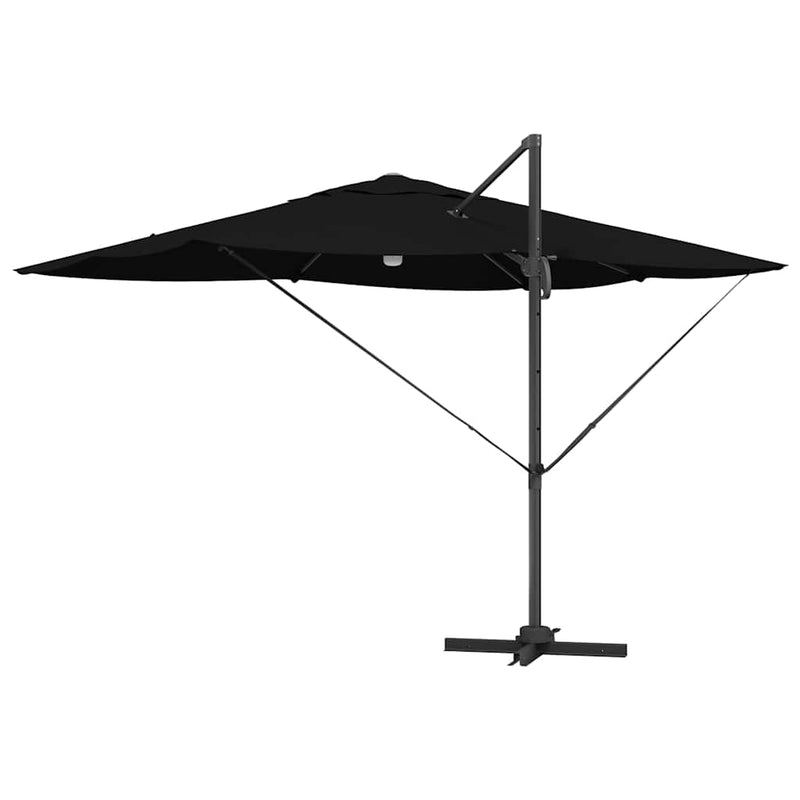 vidaXL Cantilever Roma Napernyő Fekete és fekete 352 x 251 x 265 cm