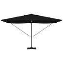 vidaXL Cantilever Roma Napernyő Fekete és fekete 352 x 251 x 265 cm