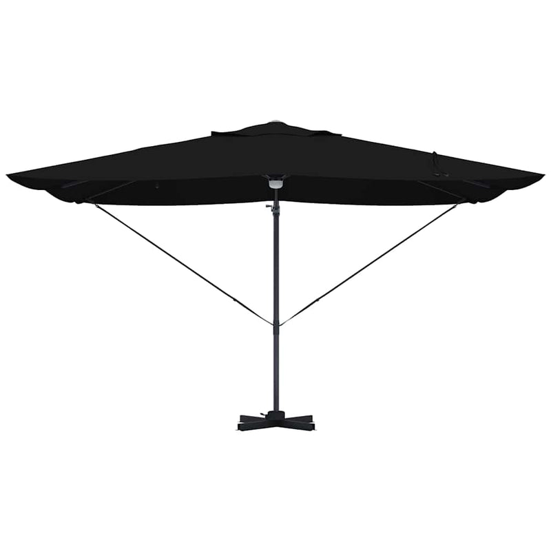 vidaXL Cantilever Roma Napernyő Fekete és fekete 352 x 251 x 265 cm