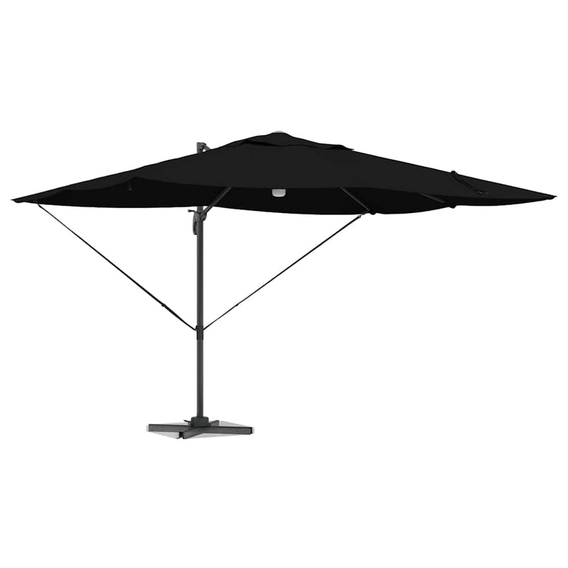 vidaXL Cantilever Roma Napernyő Fekete és fekete 352 x 251 x 265 cm
