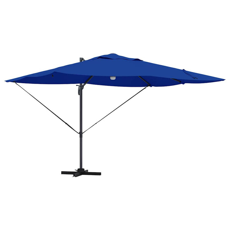 vidaXL Cantilever Roma Napernyő Kék és Fekete 352 x 251 x 265 cm
