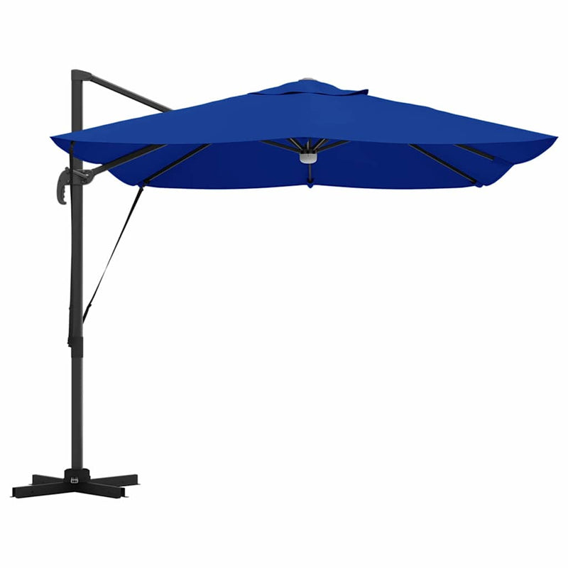 vidaXL Cantilever Roma Napernyő Kék és Fekete 352 x 251 x 265 cm