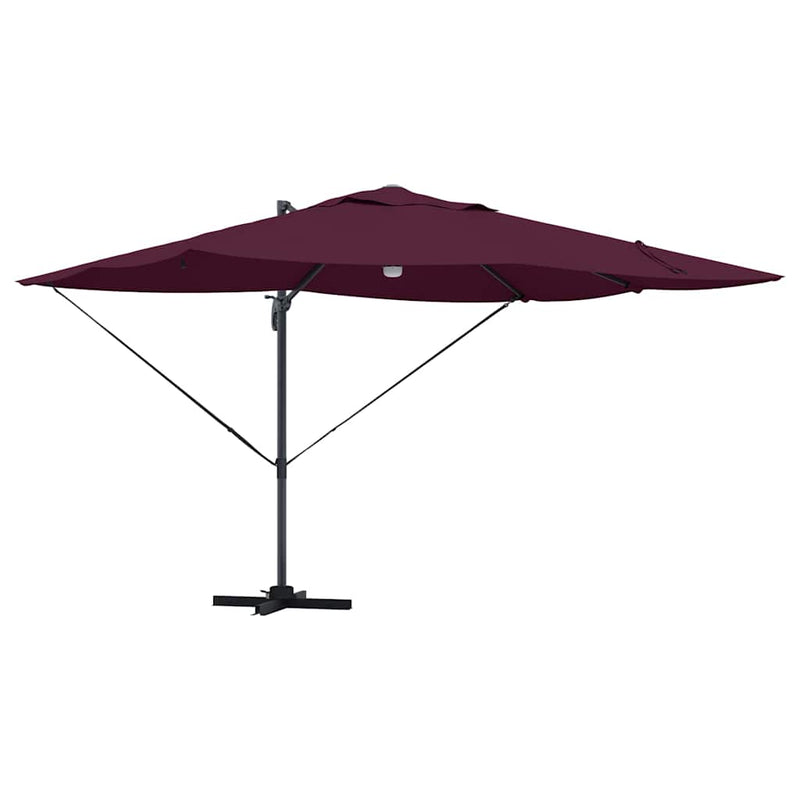 vidaXL Cantilever Roma Napernyő Piros és Fekete 352 x 251 x 265 cm