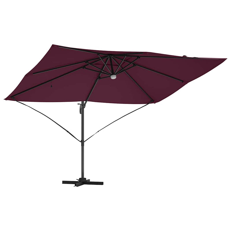 vidaXL Cantilever Roma Napernyő Piros és Fekete 352 x 251 x 265 cm