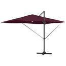 vidaXL Napernyő Bordeaux piros 351 x 250 x 253 cm Pamut és Alumínium