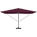 vidaXL Napernyő Bordeaux piros 351 x 250 x 253 cm Pamut és Alumínium