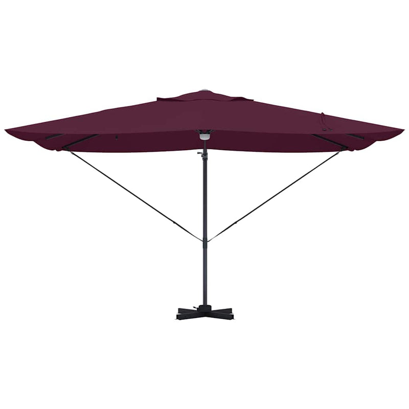 vidaXL Cantilever Roma Napernyő Piros és Fekete 352 x 251 x 265 cm