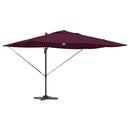 vidaXL Napernyő Bordeaux piros 351 x 250 x 253 cm Pamut és Alumínium