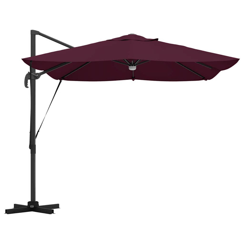 vidaXL Cantilever Roma Napernyő Piros és Fekete 352 x 251 x 265 cm