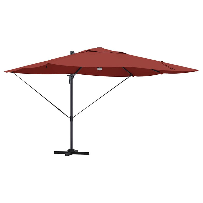 vidaXL Cantilever Roma Napernyő Piros és Fekete 352 x 251 x 265 cm