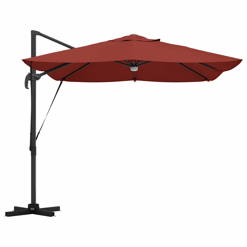 vidaXL Cantilever Roma Napernyő Piros és Fekete 352 x 251 x 265 cm
