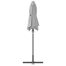 vidaXL Kerti napernyő Homokszín 370 x 197 x 239 cm Porszórt Acél