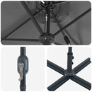 vidaXL Kerti napernyő Antracit 370 x 197 x 239 cm Porszórt Acél