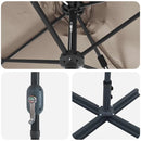 vidaXL Kerti napernyő Tópszínű 370 x 197 x 239 cm Porszórt Acél