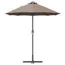 vidaXL Kerti napernyő Tópszínű 370 x 197 x 239 cm Porszórt Acél