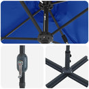 vidaXL Kerti napernyő Kék 370 x 197 x 239 cm Porszórt Acél