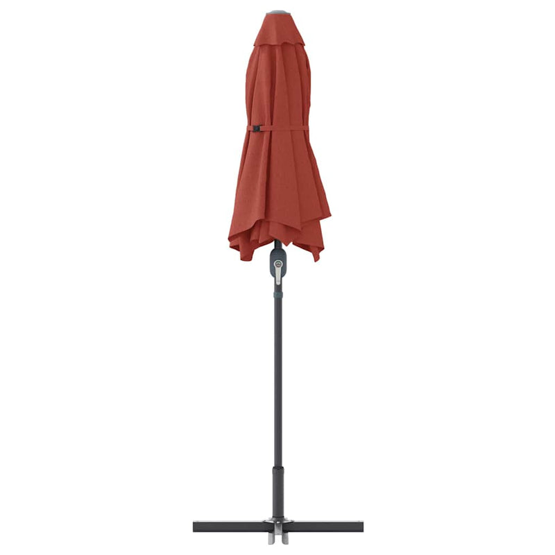 vidaXL Kerti napernyő Terrakotta 370 x 197 x 239 cm Porszórt Acél
