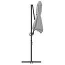 vidaXL Kerti napernyő Homokszín 372 x 198 x 243 cm Porszórt Acél