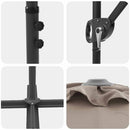 vidaXL Kerti napernyő Tópszínű 372 x 198 x 243 cm Porszórt Acél