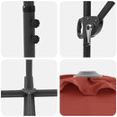 vidaXL Kerti napernyő Terrakotta 372 x 198 x 243 cm Porszórt Acél