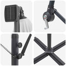 vidaXL Kéttámaszos bannána napernyő Homokszín 294 x 294 x 248 cm