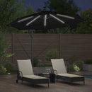 vidaXL Kéttámaszos bannána napernyő Fekete 294 x 294 x 248 cm