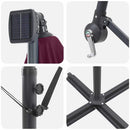 vidaXL Kéttámaszos bannána napernyő Bordó 294 x 294 x 248 cm