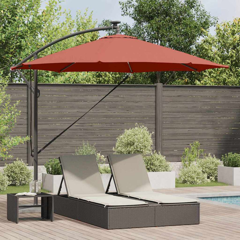 vidaXL Kéttámaszos bannána napernyő Terrakotta 294 x 294 x 248 cm