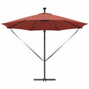 vidaXL Kéttámaszos bannána napernyő Terrakotta 294 x 294 x 248 cm