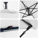 vidaXL Kéttámaszos bannána napernyő Homokszín 294 x 200 x 254 cm