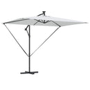 vidaXL Kéttámaszos bannána napernyő Homokszín 294 x 200 x 254 cm