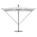 vidaXL Kéttámaszos bannána napernyő Homokszín 294 x 200 x 254 cm