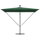 vidaXL Kéttámaszos bannána napernyő Zöld 294 x 200 x 254 cm