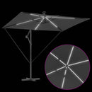 vidaXL Kéttámaszos bannána napernyő Antracit 294 x 200 x 254 cm