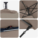 vidaXL Kéttámaszos bannána napernyő Tópszínű 294 x 200 x 254 cm