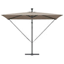 vidaXL Kéttámaszos bannána napernyő Tópszínű 294 x 200 x 254 cm