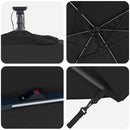 vidaXL Kéttámaszos bannána napernyő Fekete 294 x 200 x 254 cm