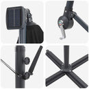 vidaXL Kéttámaszos bannána napernyő Fekete 294 x 200 x 254 cm