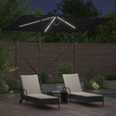 vidaXL Kéttámaszos bannána napernyő Fekete 294 x 200 x 254 cm